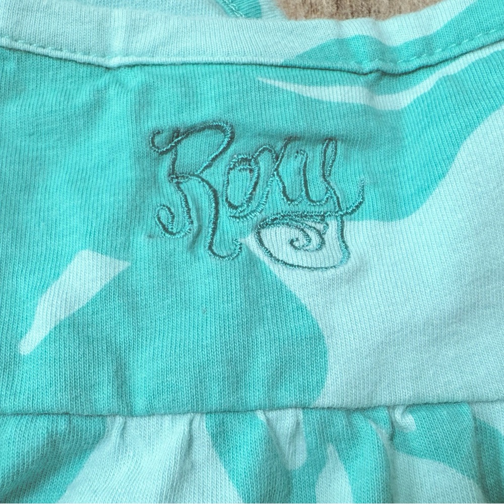 Roxy Y2K Hawaiian Halter Babydoll Top Early 2000s Surf Style Women’s Size Large - Picture 3 of 7